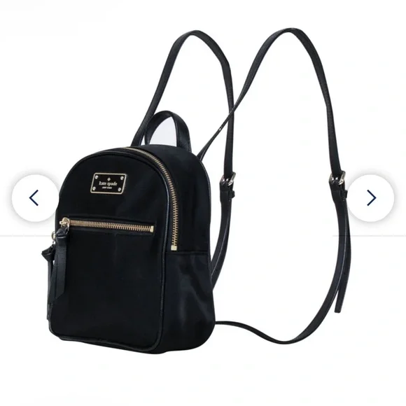 kate spade | Bags | Kate Spade Black Nylon Mini Backpack  display picture 1